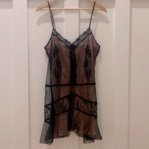 Beautiful chemise with lace over coating